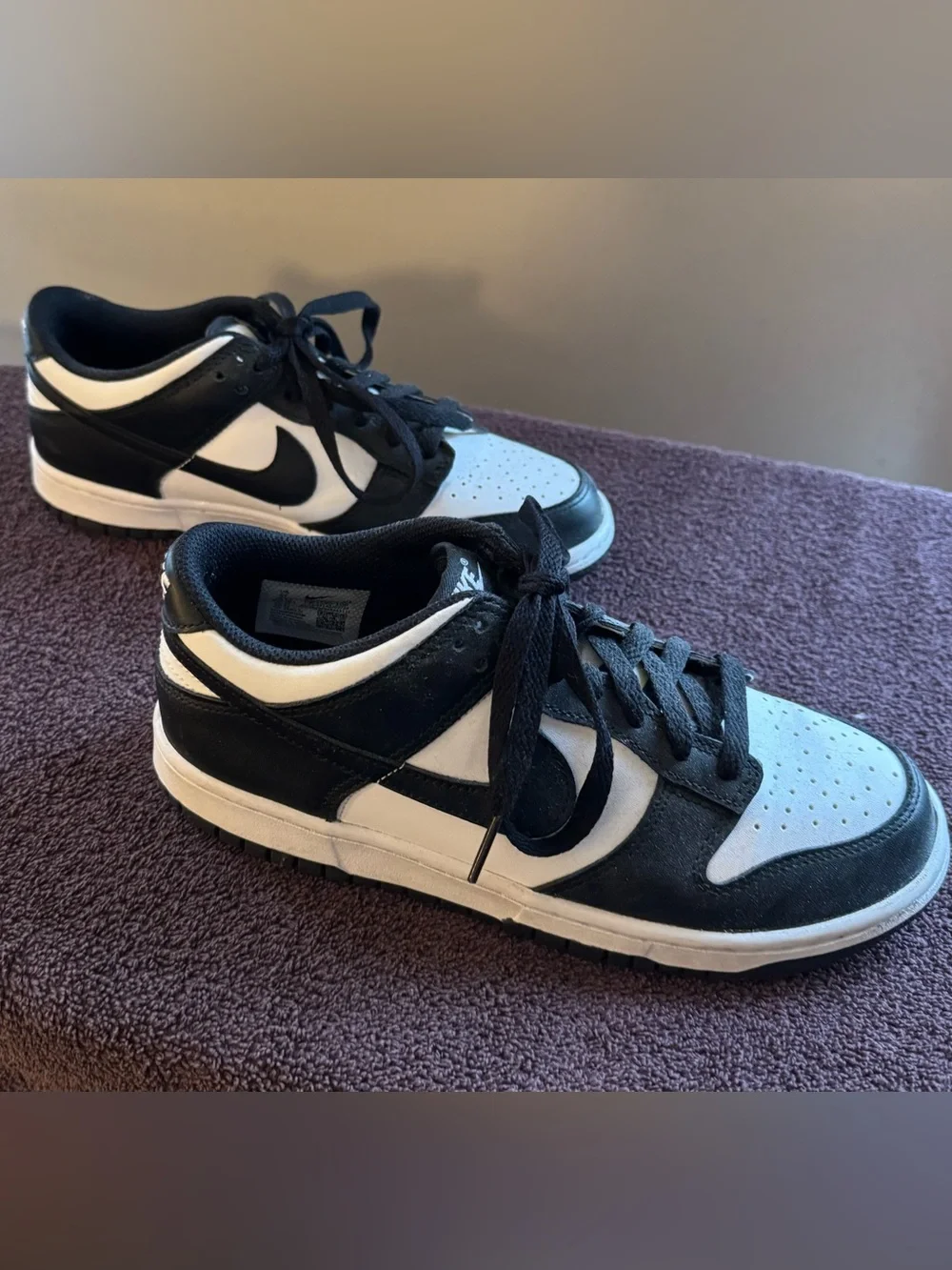 Nike Dunk Low Youth Sneakers — “Panda” Black & White